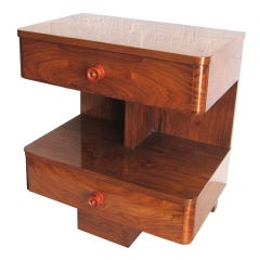American Art Deco Rosewood Sofa Side Table