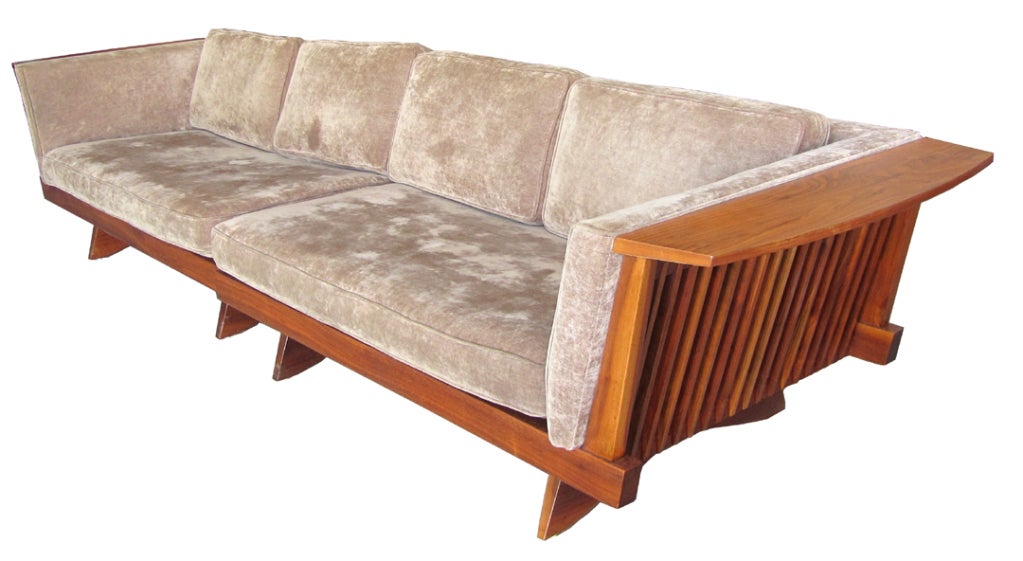 American Mid Century Modern Design George Nakashima Long Sofa