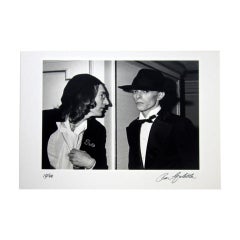 Ron Galella Vintage Photograph of David Bowie and John Lennon