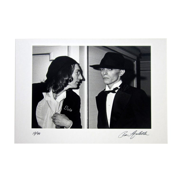 Ron Galella Vintage Photograph of David Bowie and John Lennon For Sale