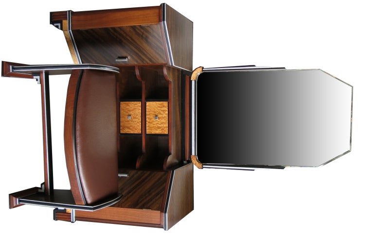 Macassar American Art Deco Skyscraper Bedroom Set For Sale