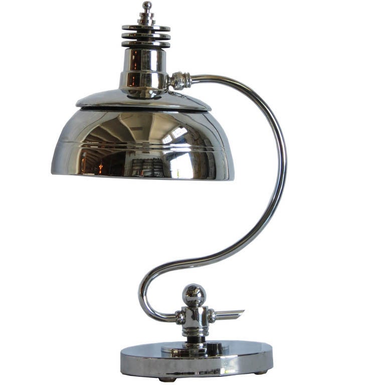 Markel American Art Deco Swivel Shade Table Lamp For Sale