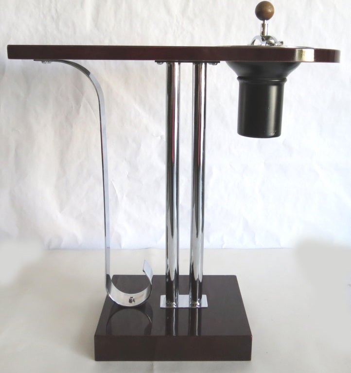 American Art Deco Maroon Bakelite Table and Smoker by Belmet For Sale 1
