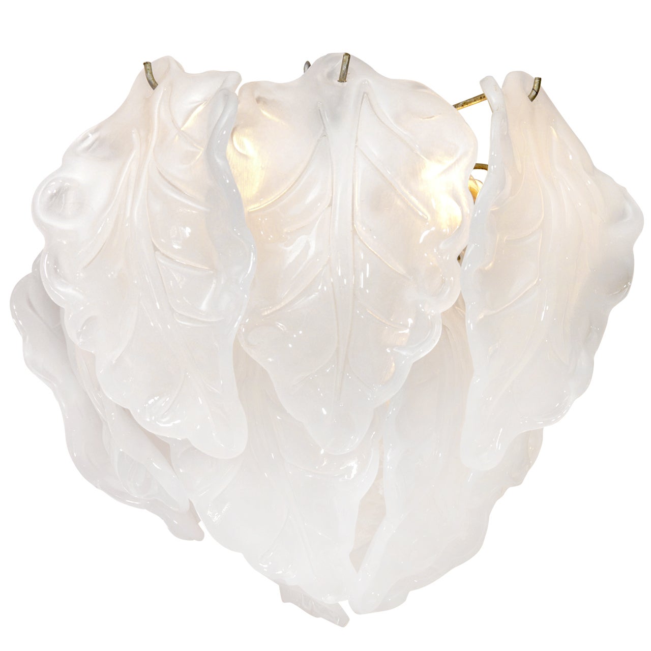 Lovely Murano Leaf Chandelier