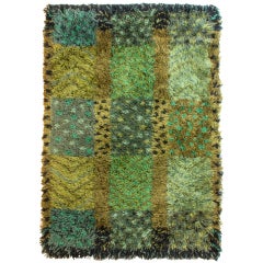 Swedish mid-century "rya" rug designed by Marianne Richter