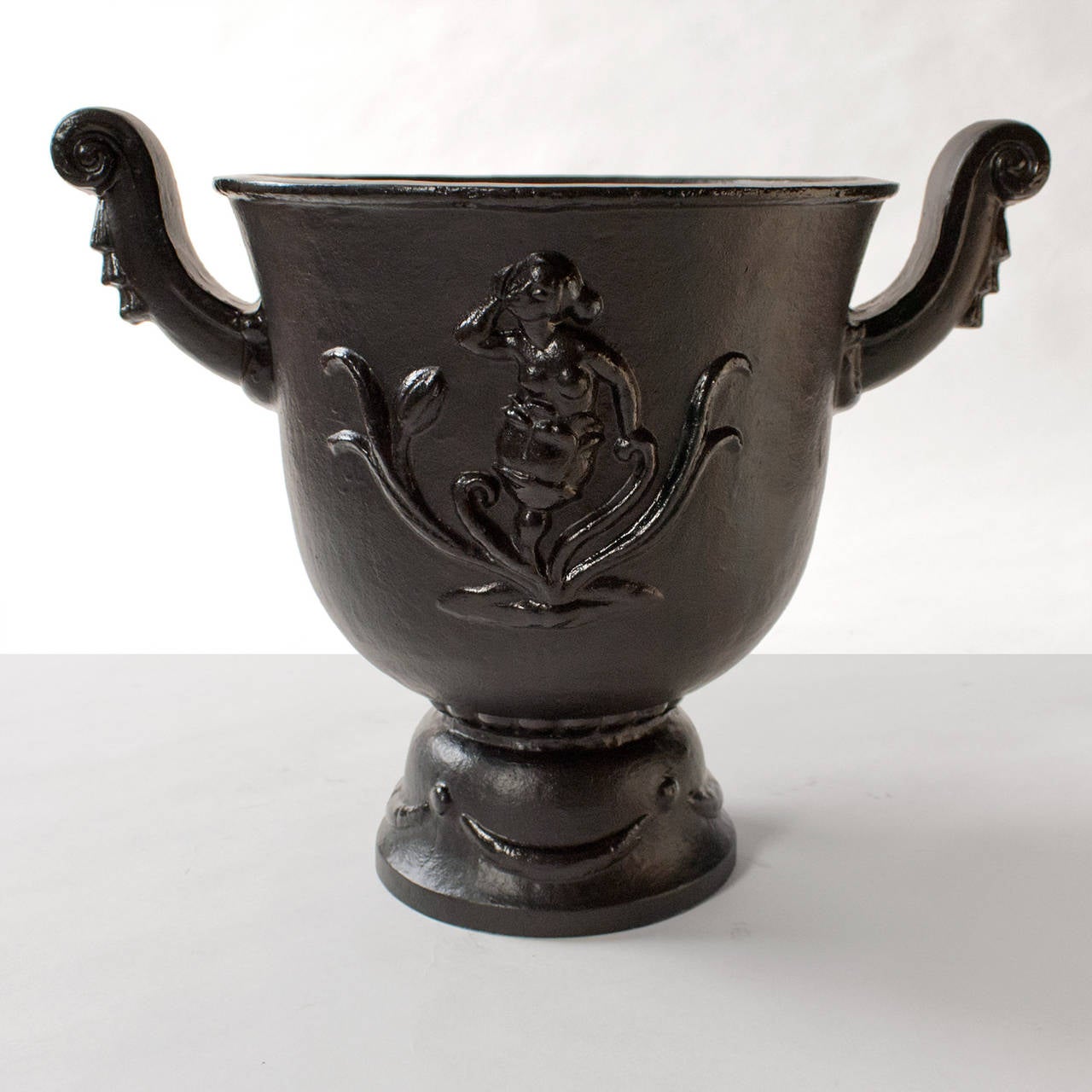 Painted Ivar Johnsson satyr urn for Nafveqvarns Bruk Swedish Art Deco