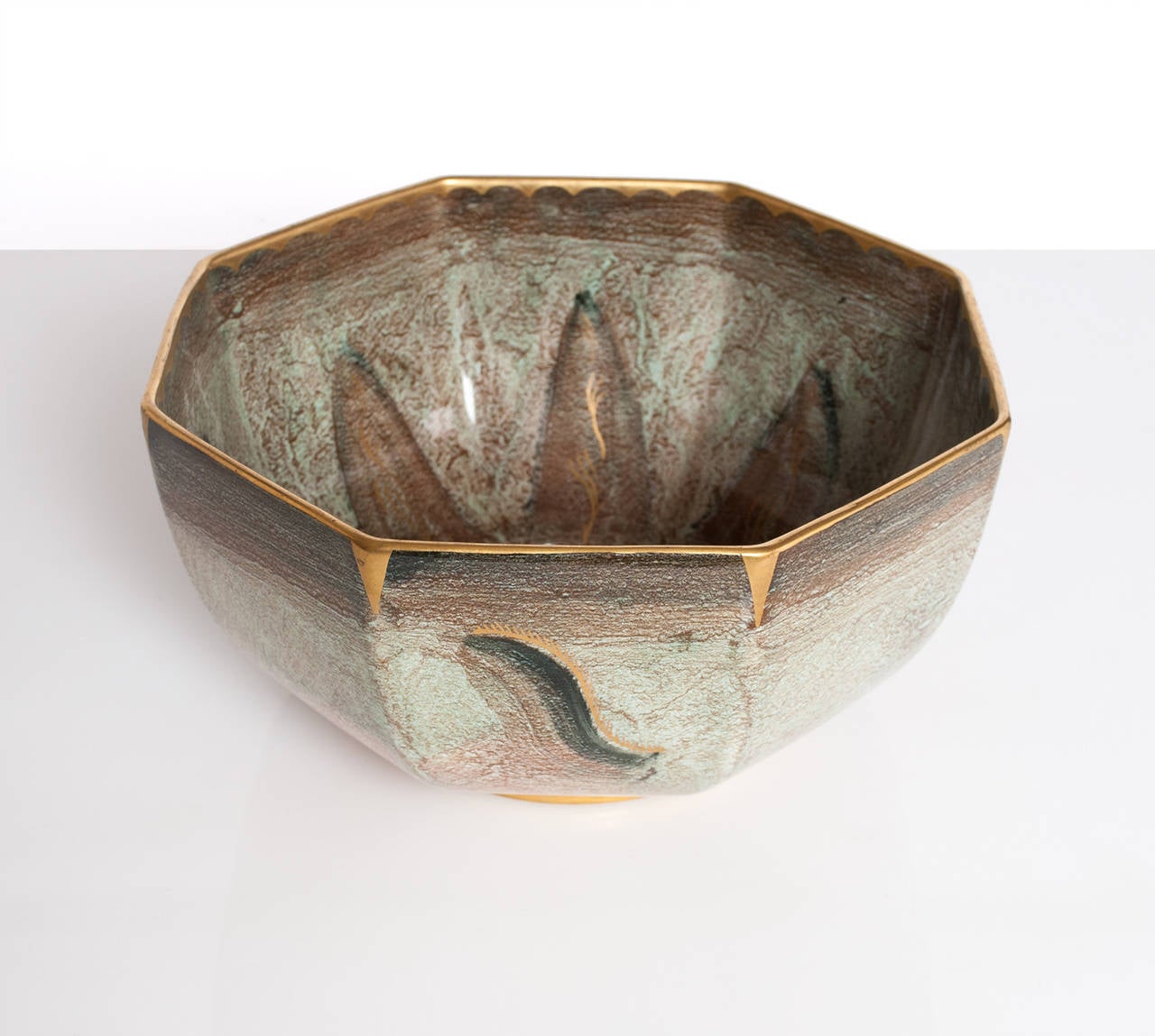 Large Scandinavian Modern Ceramic Bowl with Luster Glaze by Josef Ekberg, 1930 In Excellent Condition In New York, NY