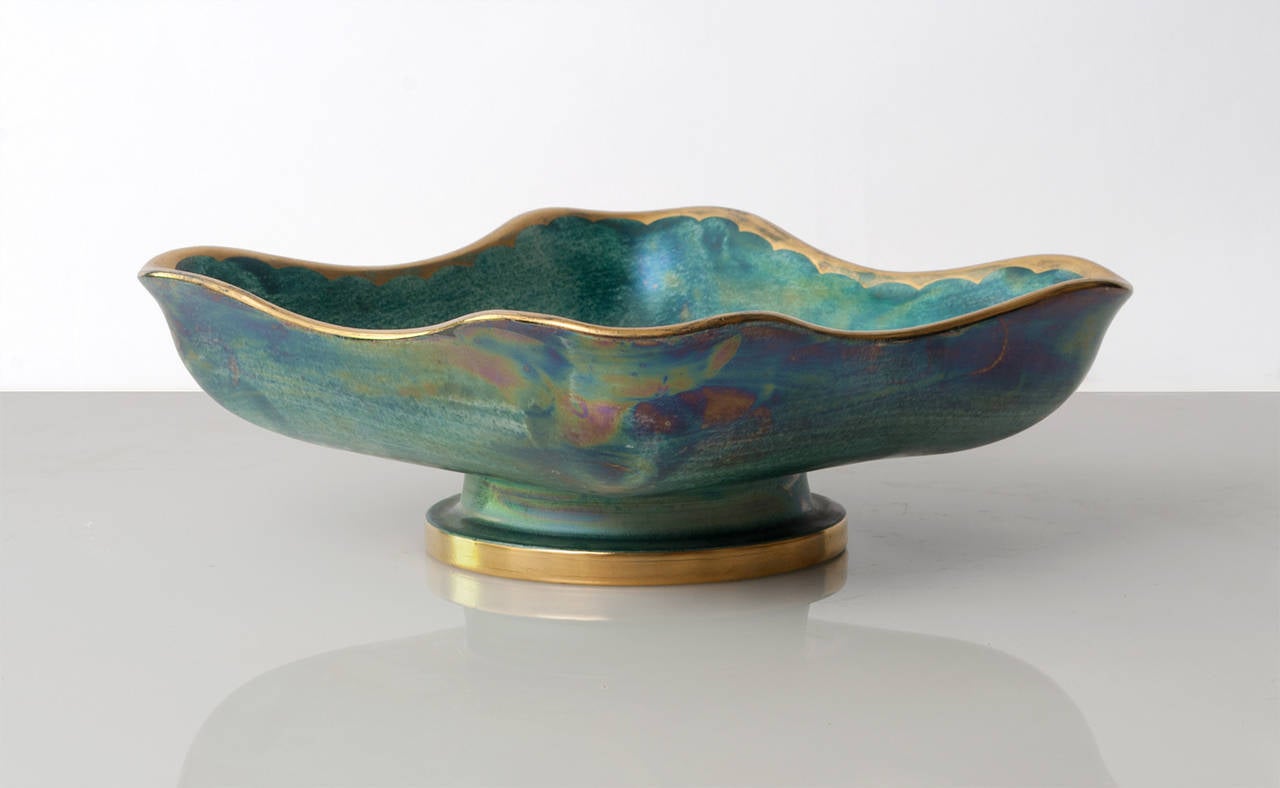 Ceramic Scandinavian Modern Organic Form Bowl by Josef Ekberg