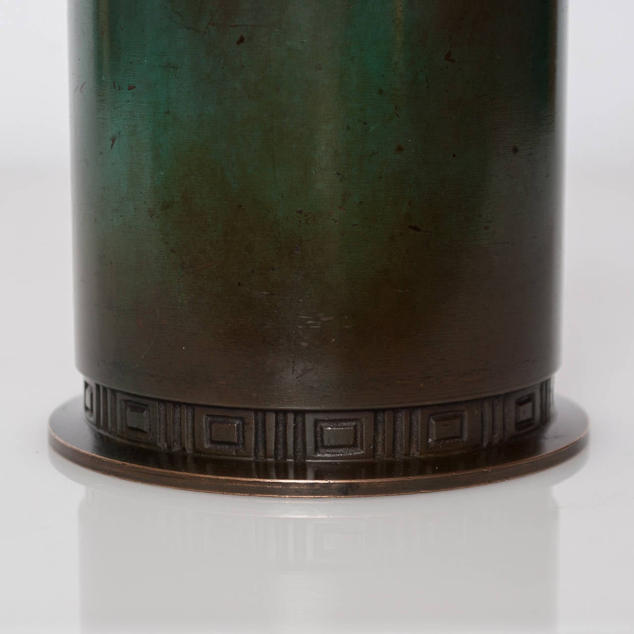Swedish Art Deco Patinated Bronze Wood-Lined Tobacco Jar from GAB 2