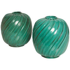 Pair of Scandinavian Modern Vases, Anna-Lisa Thomson, Upsala Ekeby