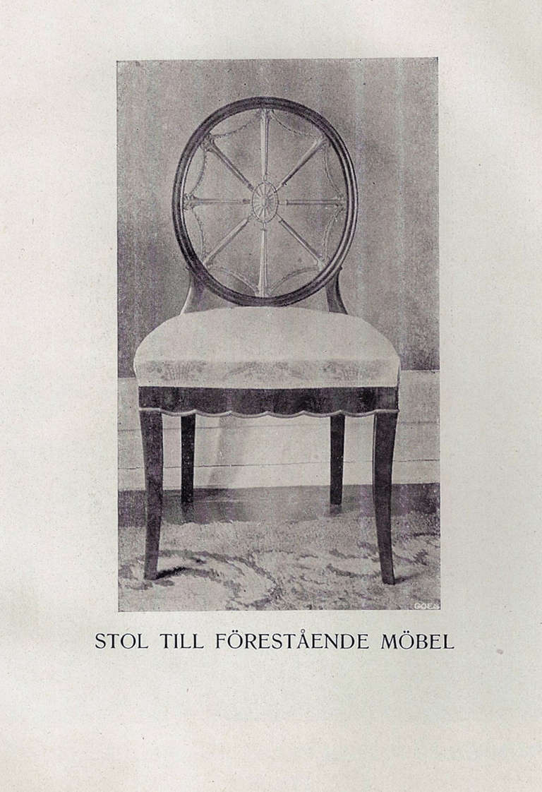 Set Of 4 Swedish Art Deco Chairs Designed By Otto Schulz Circa 1920. 2
