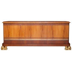 Scandinavian Modern Sideboard Cabinet with Lion Feet by Architect Carl Bergsten 8