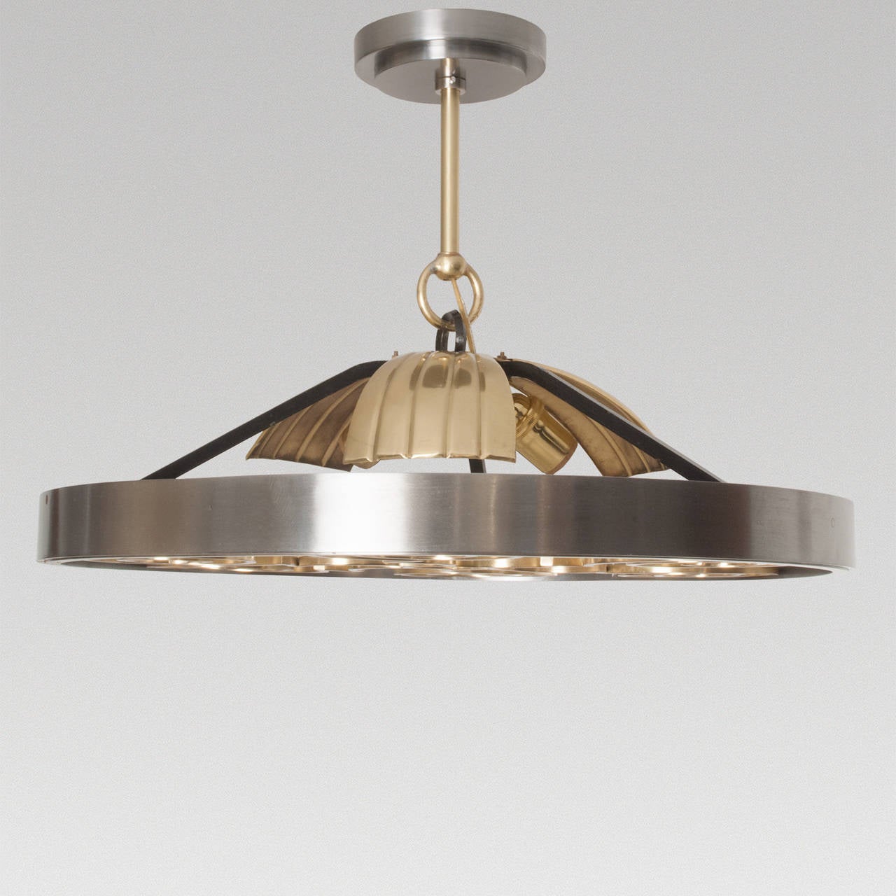 Swedish Art Deco Pendant by Lars Holmstrom for Arvika Konsthantverk In Excellent Condition In New York, NY