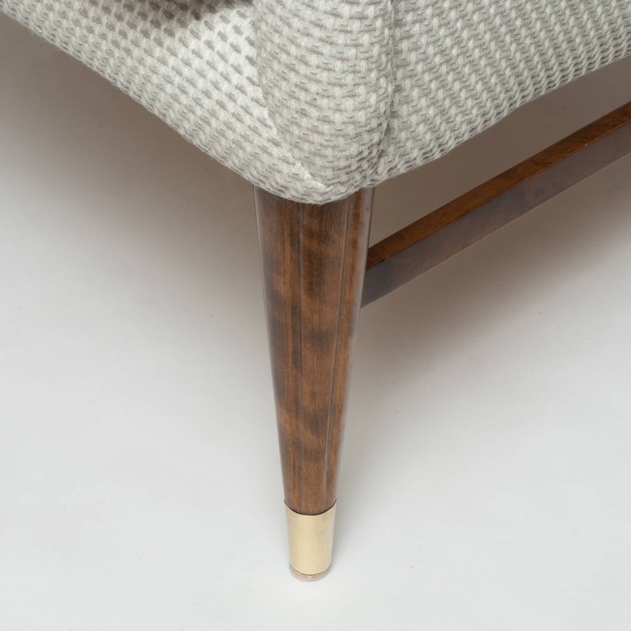 20th Century Pair of Sleek Swedish Mid-Century Upholstered Armchairs.