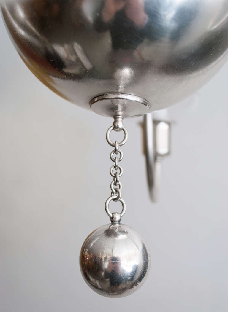 Swedish Art Deco silver chandelier Elis Bergh for C. G. Hallberg, Stockholm.  1