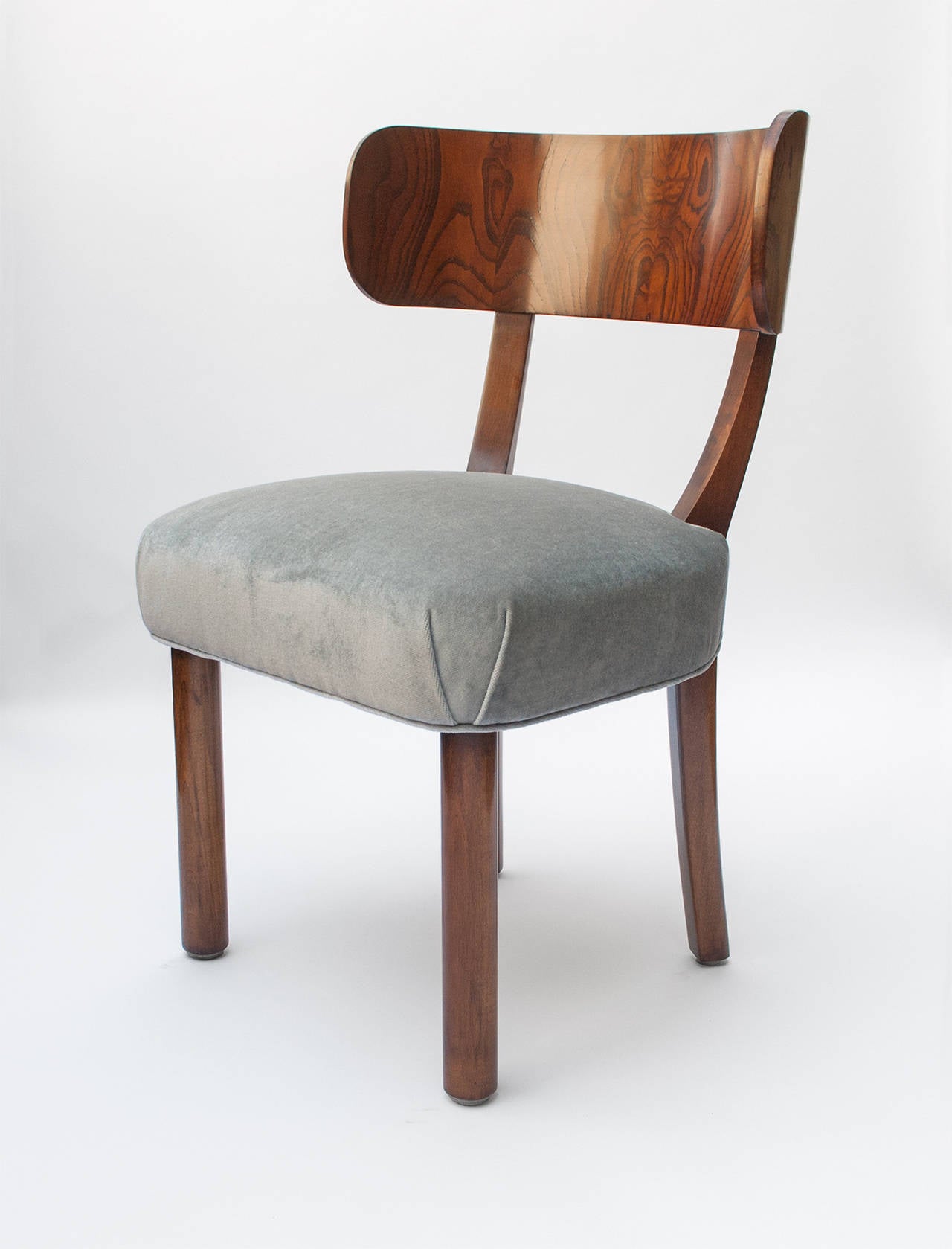 Stained Four Swedish Art Deco Dining Chairs by Axel Einar Hjorth for NK Stockholm