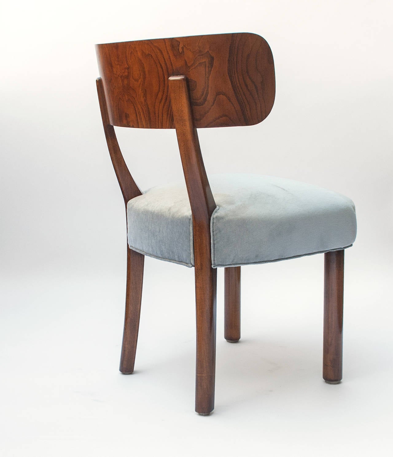 Elm Four Swedish Art Deco Dining Chairs by Axel Einar Hjorth for NK Stockholm