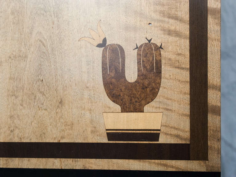 Swedish Art Deco Marquetry Two-Part Cabinet by Otto Schulz for Boet 2