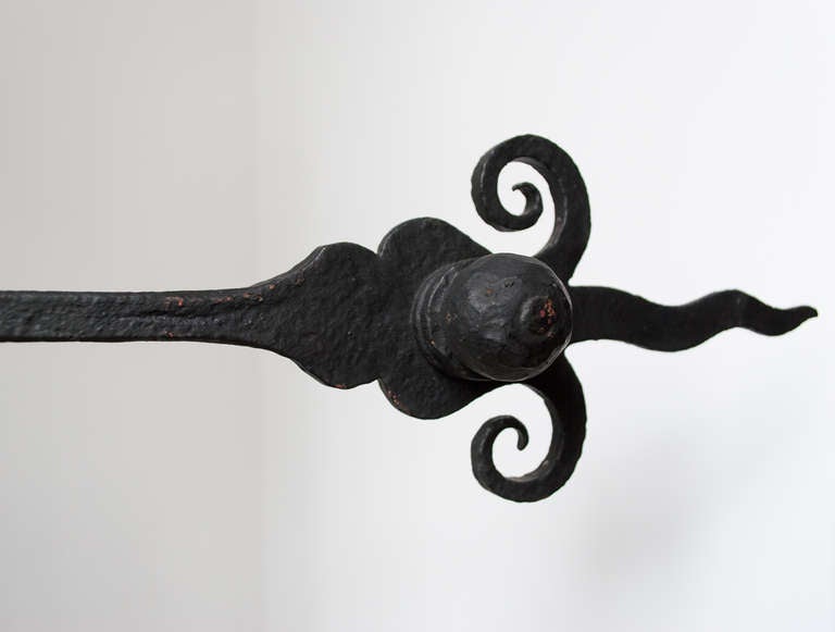 Swedish Hand Wrought Iron Early 20th Century Weather Vane With Figure 1