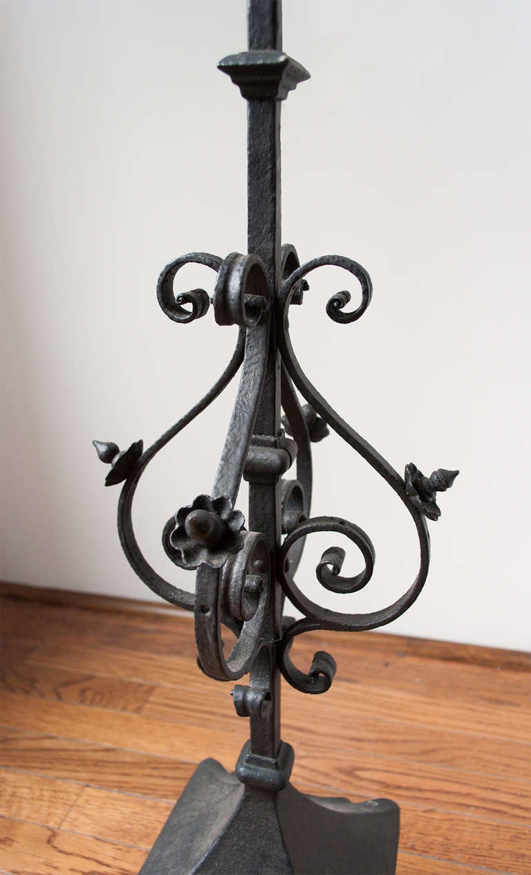 Swedish Hand Wrought Iron Early 20th Century Weather Vane With Figure In Excellent Condition In New York, NY