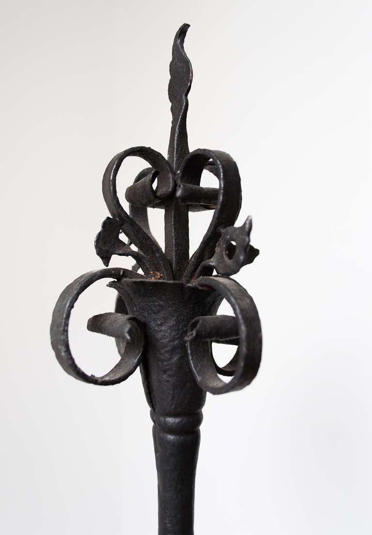 Swedish Hand Wrought Iron Early 20th Century Weather Vane With Figure 2