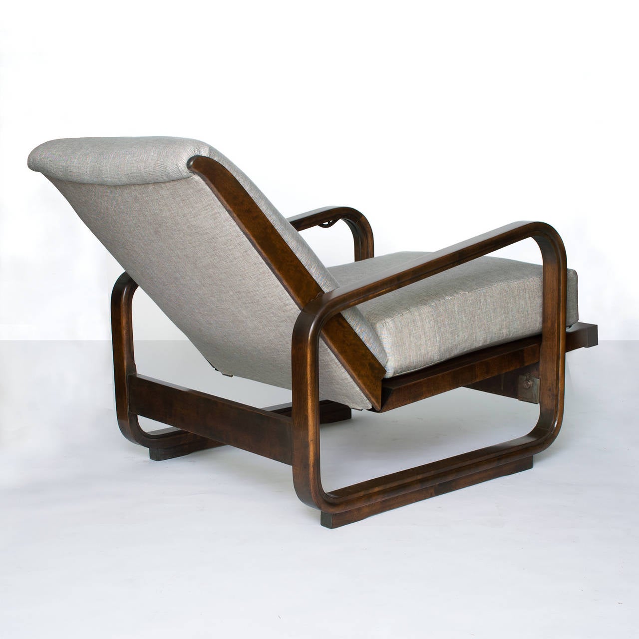 Pair of Swedish Art Deco Modernist Lounge Chairs by Erik Chambert 3