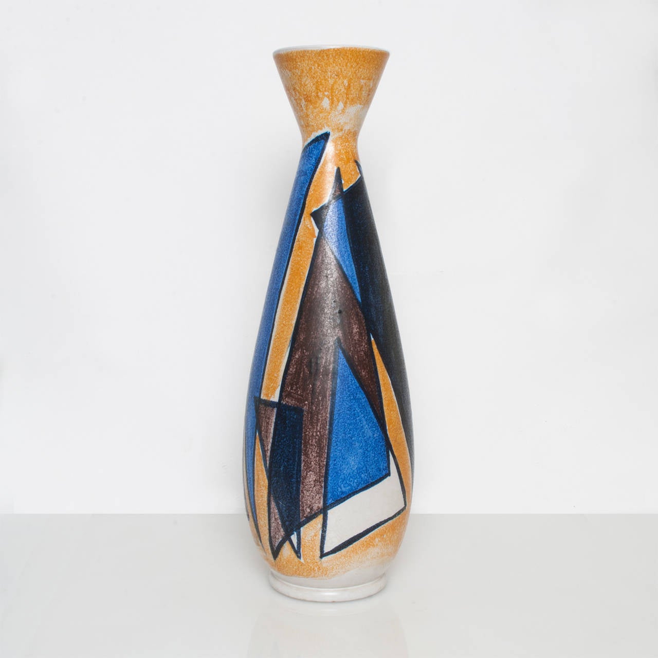 Scandinavian Modern Vase with Abstract Design by Mette Doller and Ivar