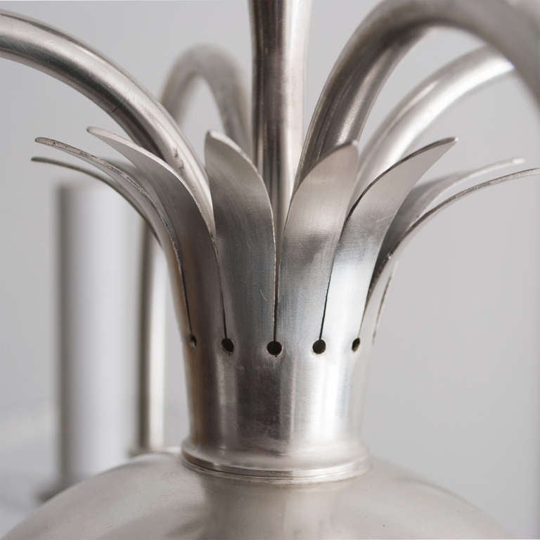 Swedish Art Deco silver chandelier Elis Bergh for C. G. Hallberg, Stockholm.  3
