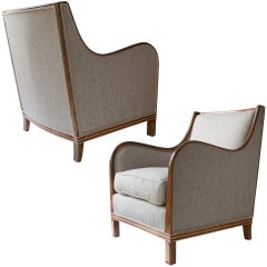 Pair of Swedish Art Deco Bergères by Oscar Edv. Ekelund, Wirserum.