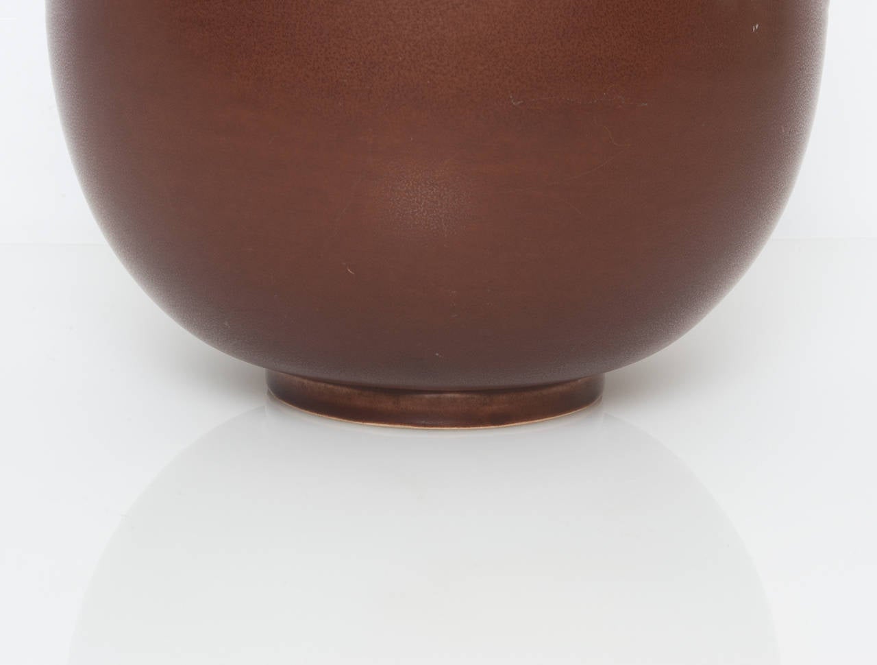 Glazed Swedish Art Deco Ceramic Brown Vase by Gertrud Lonegren, Rorstrand