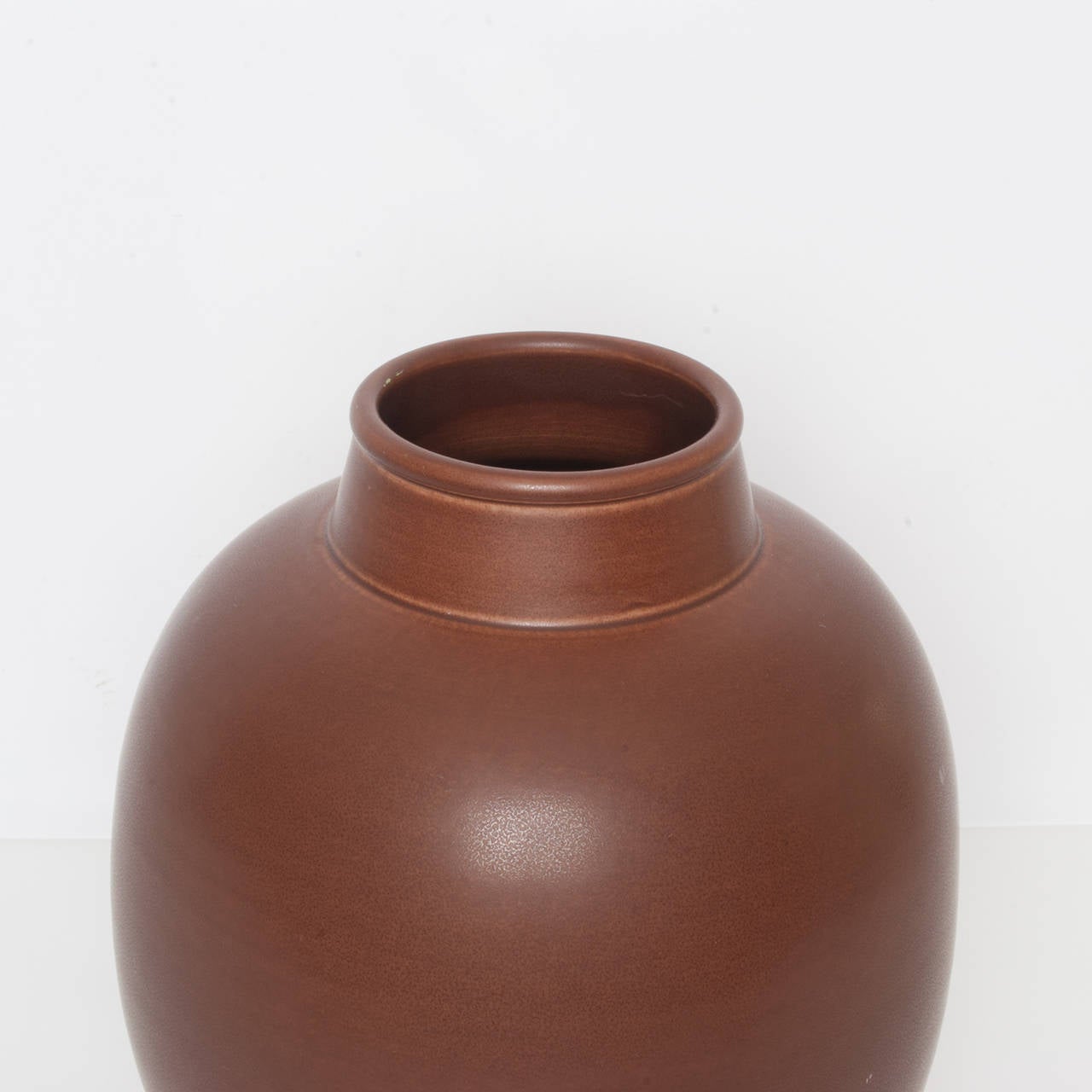 Scandinavian Modern Swedish Art Deco Ceramic Brown Vase by Gertrud Lonegren, Rorstrand