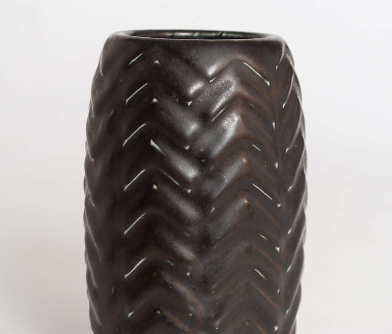 Glazed Scandinavian Modern Unique Vase by Einar Lynge-Ahlberg, Rorstrand