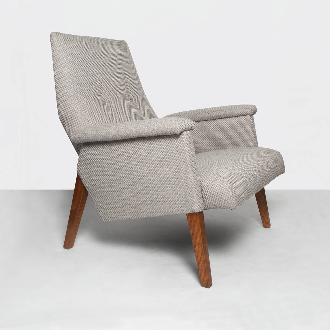 20th Century Scandinavian Modern Midcentury Modern Armchairs with Angular Form