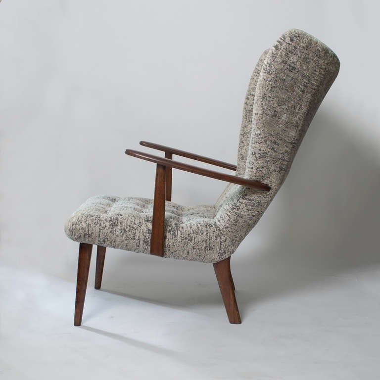 mid century wingback chair