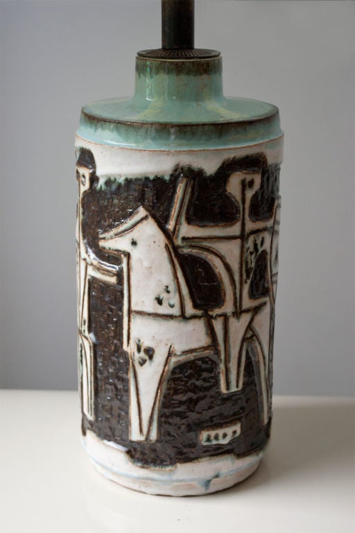 Hungarian Zsolnay (pecs) Mid-Century Ceramic Lamps