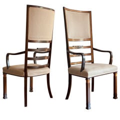 Rare pair of Erik Chambert armchairs Art Deco