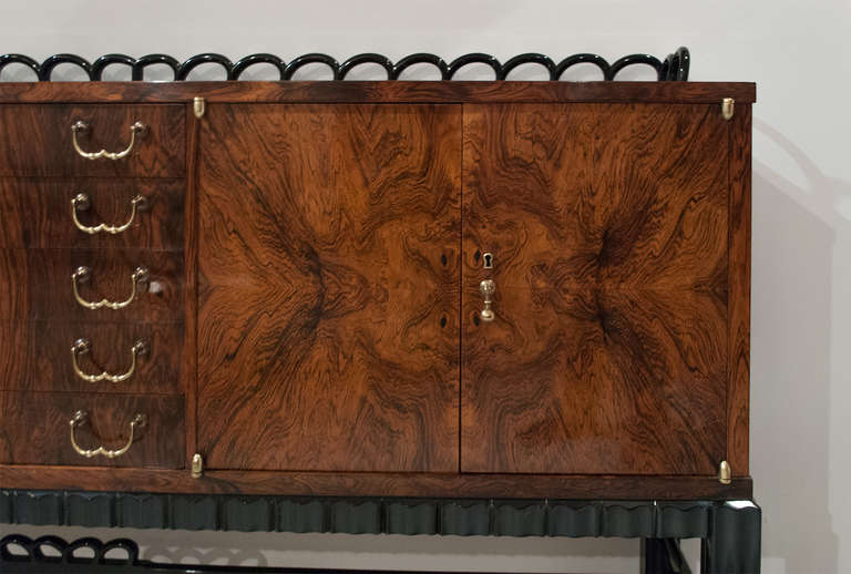 Art Deco Rosewood Cabinet by Jindrich Halabala, for UP, Brno, Czechoslovakia. In Excellent Condition In New York, NY