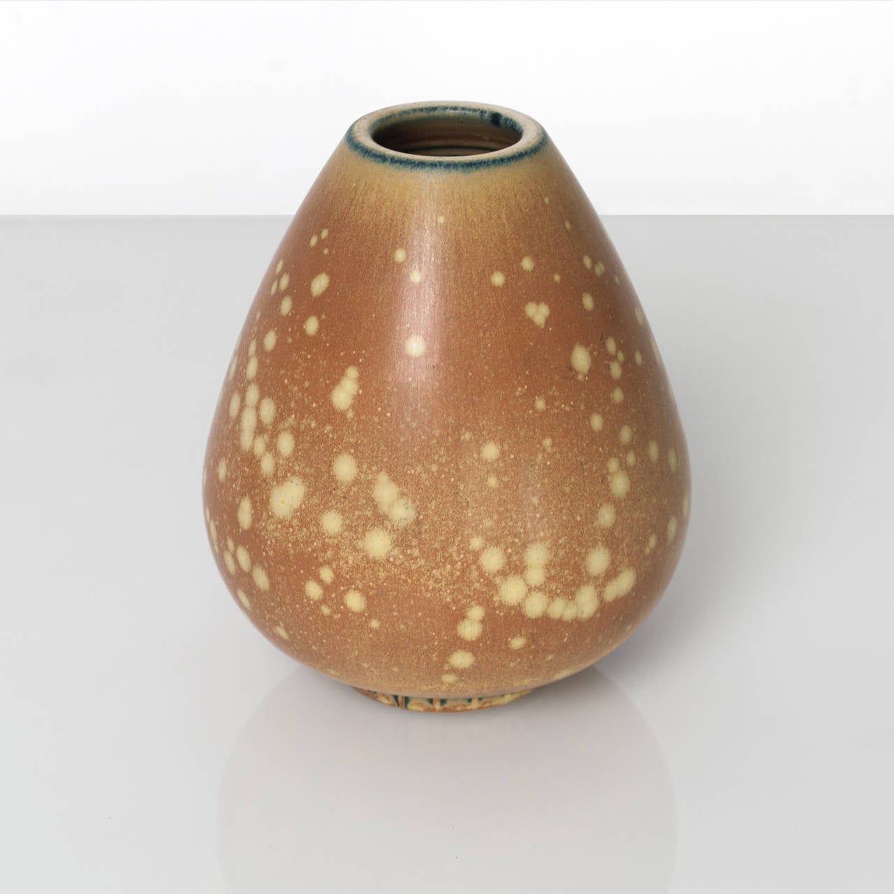 Mid-Century Modern Swedish Midcentury Ceramic Vase with Spotted Glaze by Gunnar Nylund, Rorstrand