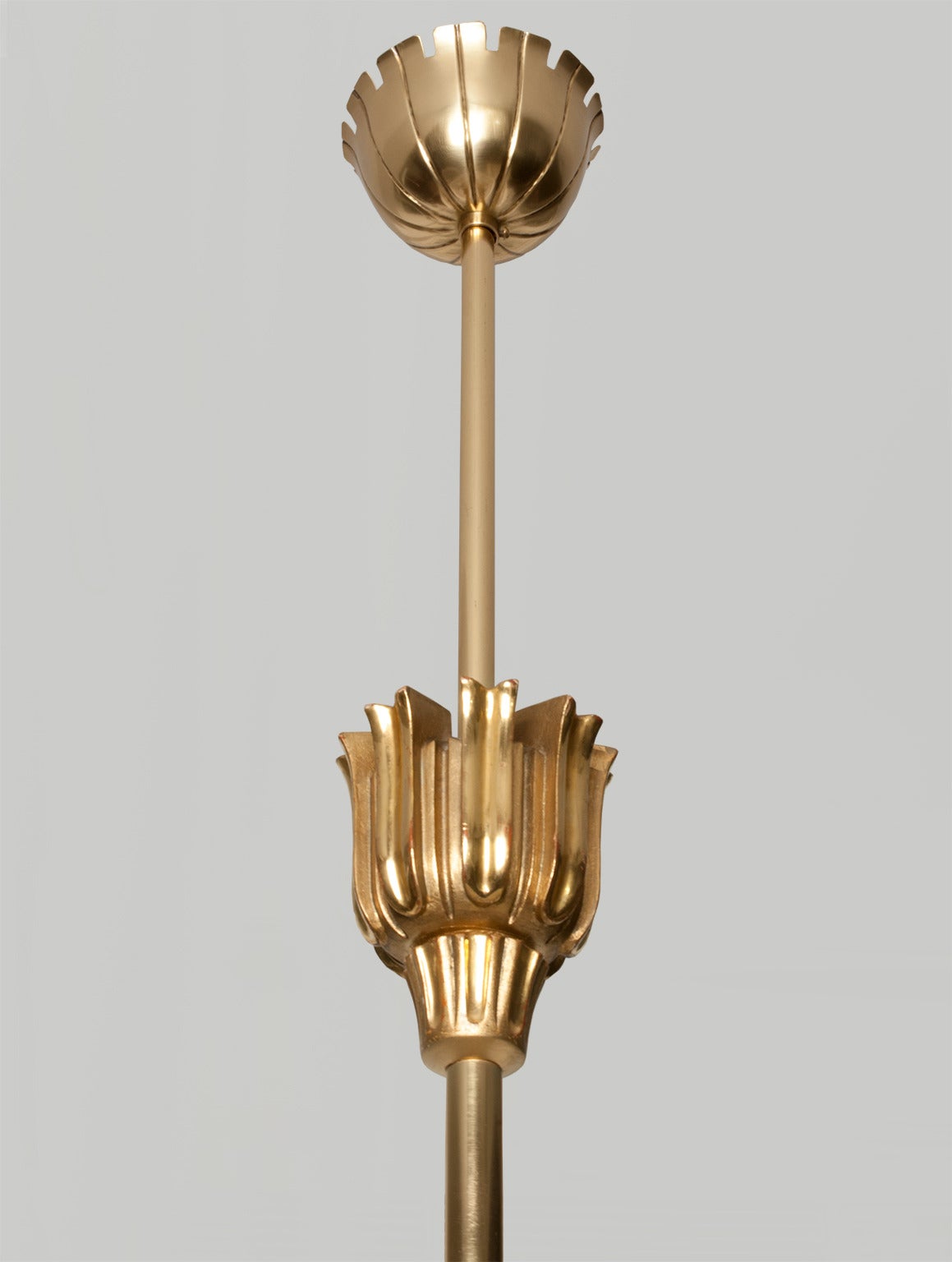 20th Century Large Art Deco Scandinavian Brass Pendant Inspired by Neoclassicism