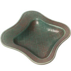 Scandinavian Modern Ceramic Organic Form Bowl by Gunnar Nylund, Rorstrand 7