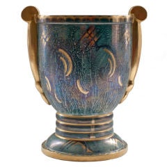 Josef Ekberg Art Deco vase luster glaze, Gustavsberg