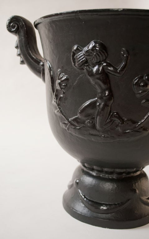 20th Century Ivar Johnsson satyr urn for Nafveqvarns Bruk Swedish Art Deco