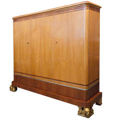 Fantastic Swedish Art Deco 3-door cabinet by Carl Bergsten 7