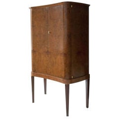 Swedish 1940
s carpathian elm serpentine front 2-door cabinet