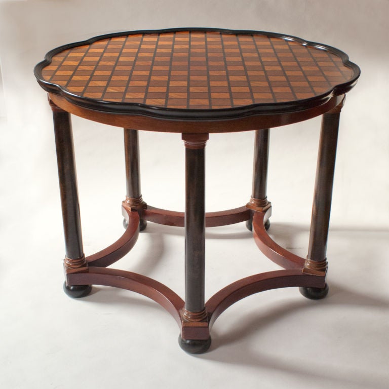 Swedish mahogany center table by David Bloomberg for NK