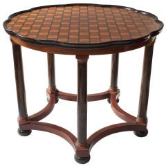 Swedish mahogany center table by David Bloomberg for NK