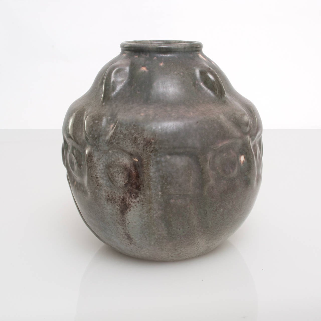 Glazed Swedish Art Nouveau Ceramic Vase by Karl Robert Svensson for Höganäs Keramik