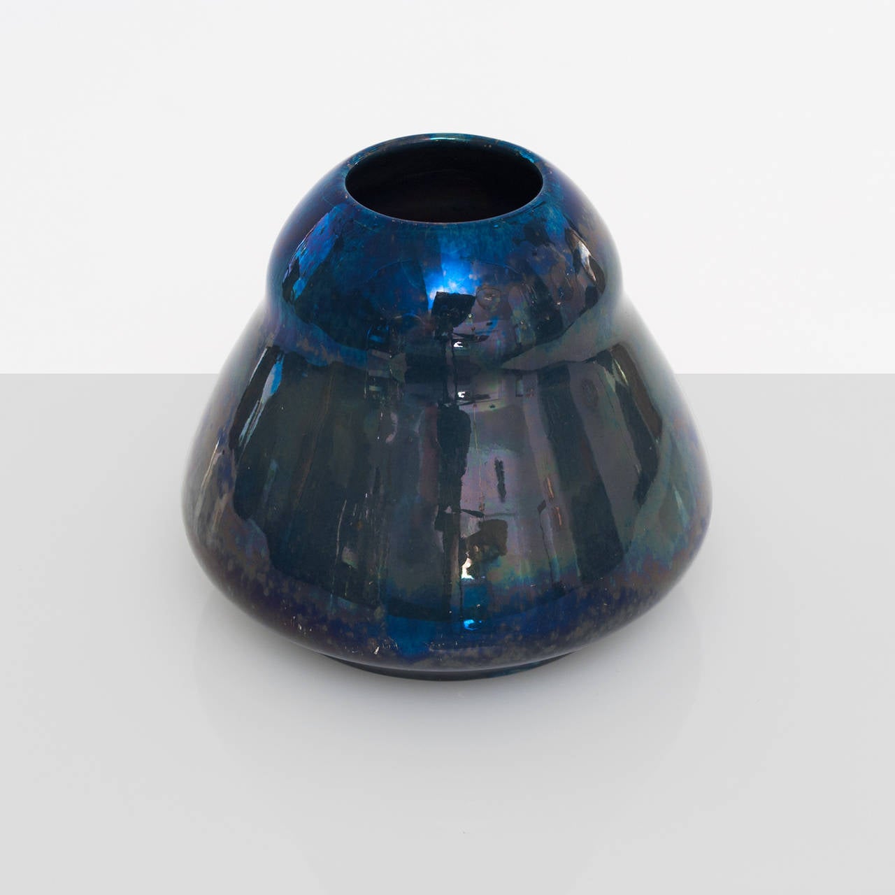 Glazed Swedish Art Deco Luster Glaze Ceramic Vase from Höganäs Keramik