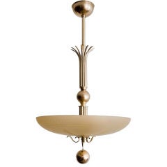 Finnish Art Deco chandelier produced by Taito Oy, Paavo Tynell
