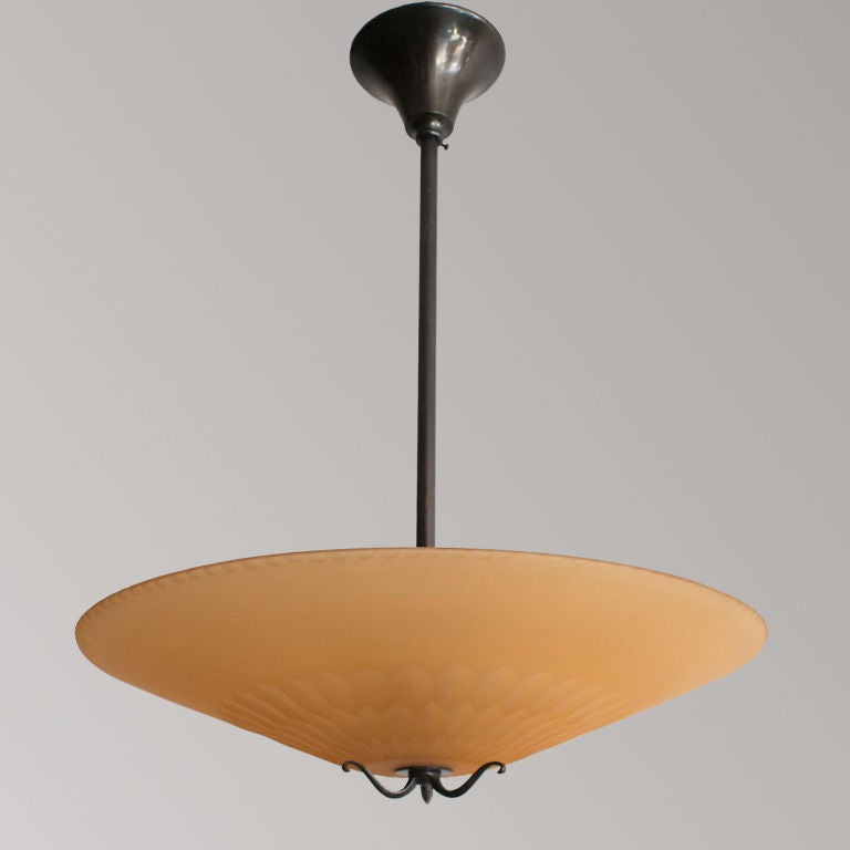 Elegant Swedish Grace, Art Deco etched Orrefors, Edward Hald